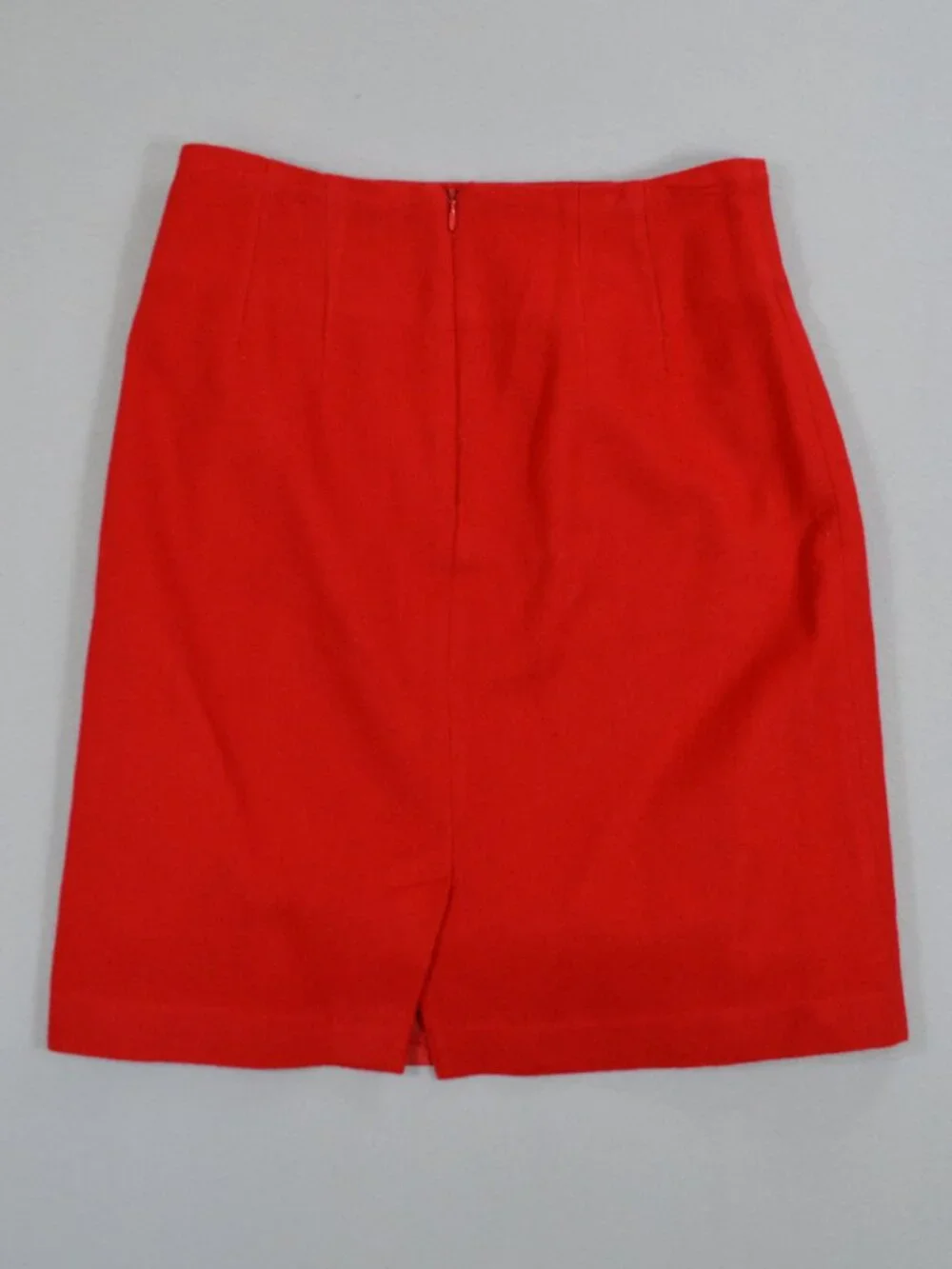 ❤️ J.G. Hook Red Wool Pencil Skirt Petite 4P Classic Work Holiday - Picture 4 of 13